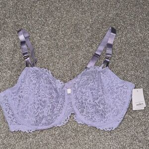 Auden Lace Bra - Lavender Unlined wired Balconette 40DDD